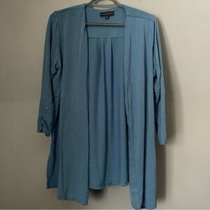 Classic Editions Open Front Cardigan Blue Size Large